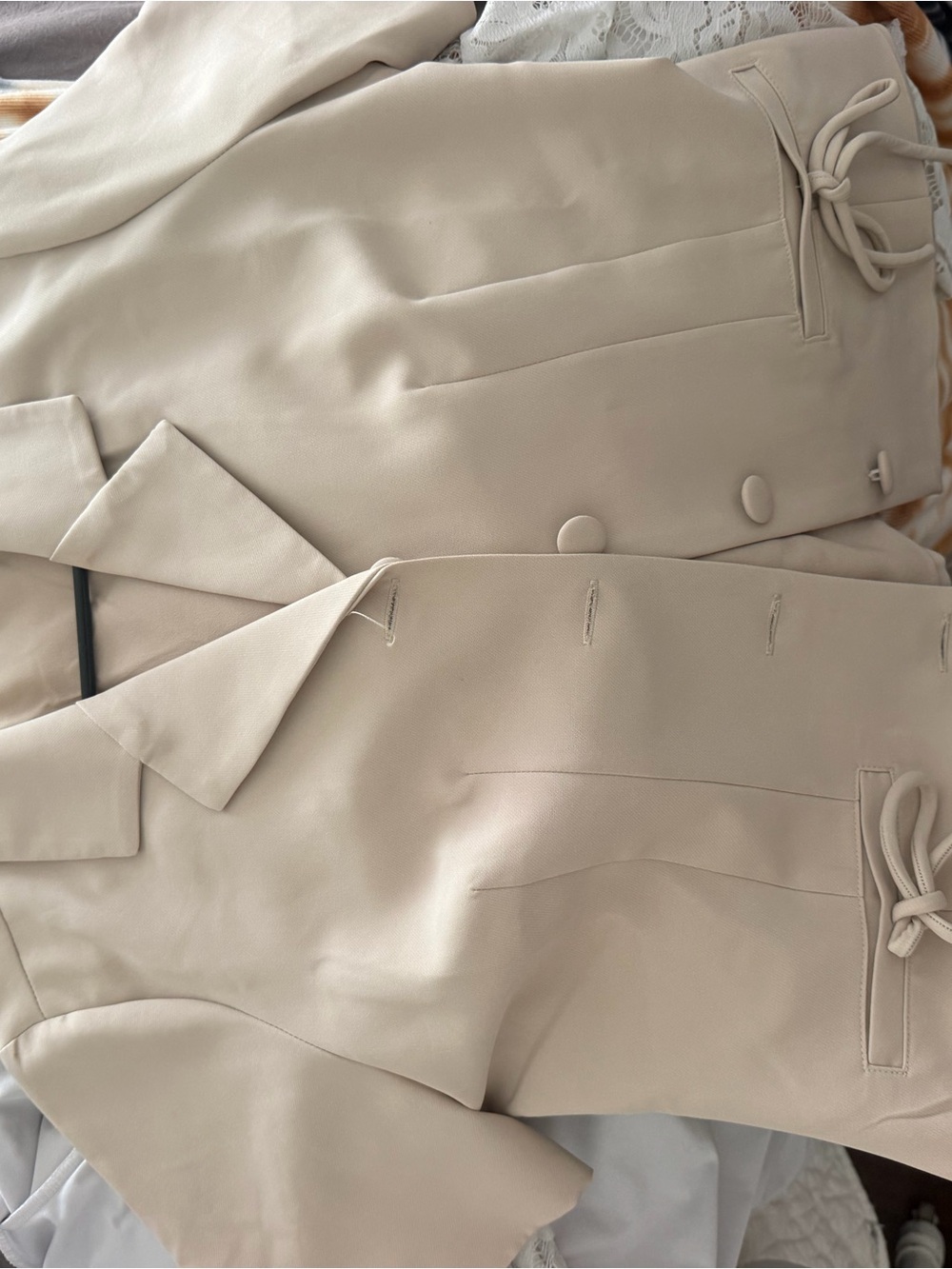 Forever 21 Beige Double-Breasted Blazer